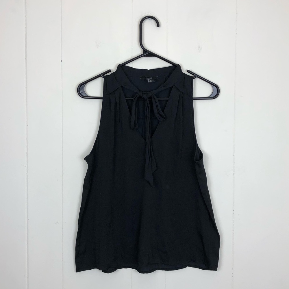Forever 21 Neck Tie Blouse Sz S